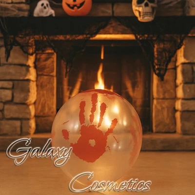 Globos con estampado de manos sangrientas decoración de casa de Halloween, paquete de 12 cabina de fotos Foto 1 de 3