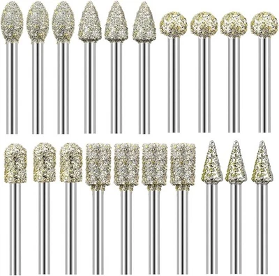 Diamond Grinding Bit Set for Dremel Rotary Tool 20 PCS Die Grinder Bits Sanding - Image 1 of 4