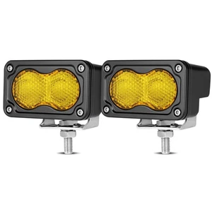 Cubo de luz de trabajo LED amarillo de 2X3" vainas barra haz de difusión conducción lámpara antiniebla todoterreno - Imagen 1 de 10