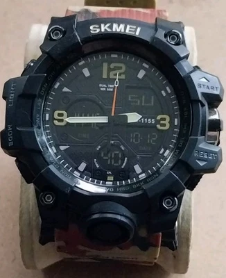 SKMEI Analog & Digital Quartz Watch 1155B Chronograph Alarm New Batteries - Image 1 of 4