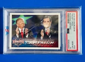Decisión 2016 16 Donald Trump/Ted Cruz compañeros de fórmula? Tarjeta #93; PSA 10 GM - Imagen 1 de 3
