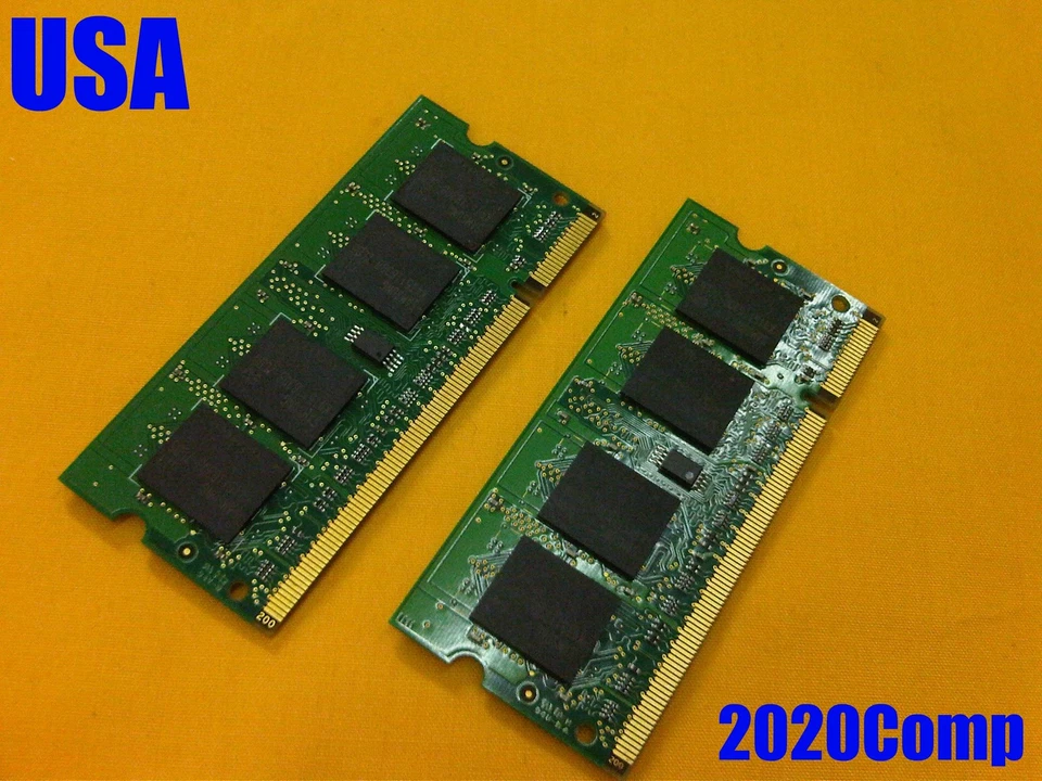 2GB 2x1GB PC2-5300 DDR2 667 SoDimm 200pin DELL HP IBM Toshiba Laptop Memory  - Image 1 of 1