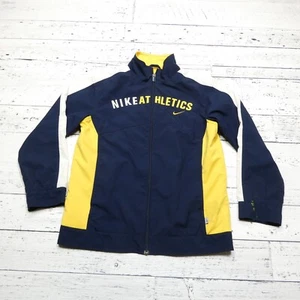 Vintage Nike Track Jacket Youth Large (14-16) Blue Yellow Full Zip Windbreaker - Picture 1 of 8