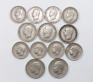 ‘THE HOARD’ GREECE- KING PAUL I &  KING CONSTANTINE  13 x 1 & 2 DRACHMAI  COINS - Picture 1 of 18