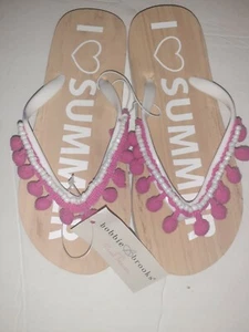 Neu mit Etikett Mädchen Bobbie Brooks Strand Flip Flop Sandalen Schuhe 13 - Bild 1 von 3