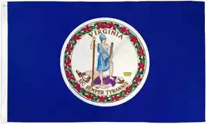 Virginia 2 x 3 Fuß Poly - Statehood Flagge des Staates Virginia Zuhause Outdoor Display - Bild 1 von 3