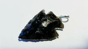 Obsidian Pfeilspitze als Anhänger (Öse) ossidiana - Bild 1 von 2
