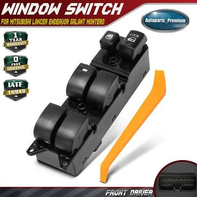 Interruptor de ventana eléctrica para Mitsubishi Lancer Endeavor Galant Montero delantero izquierdo derecho Foto 1 de 4