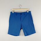 Theory Men's Zaine Shorts Chino Casual Summer Straight Blue 9" polyester 33