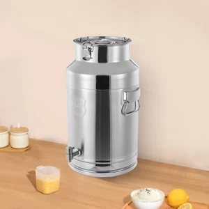 Lata de leche de acero inoxidable cubo de vino caldera bolsa jarra tapa 9,25 galones con grifo 30L - Imagen 1 de 14