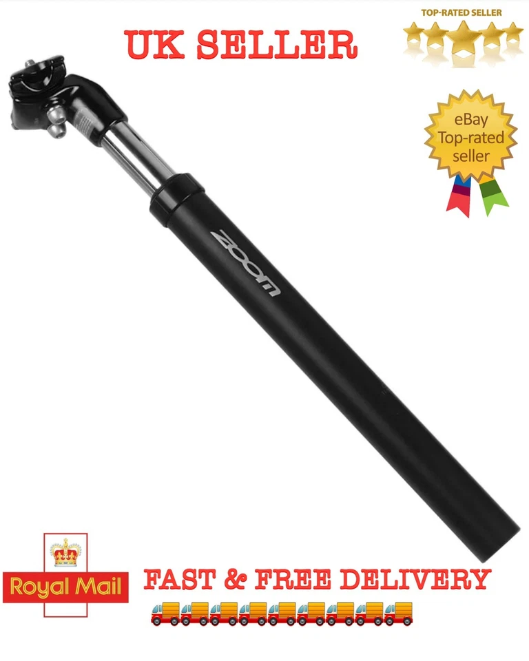 Zoom Suspension Seat Post ø 31.6 mm Length 350mm Black Preload Adjustment - Image 1 of 1