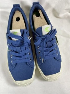 Cariuma Navy Blue Canvas OCA Low Sneaker Vegan US 6,5 Damen 5 Herren EU 37 Neu mit Etikett - Bild 1 von 9