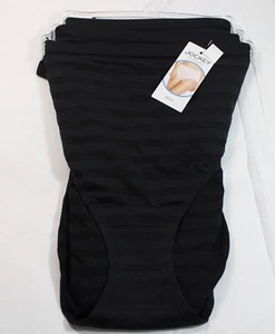 New set of 3 JOCKEY MATTE & SHINE BRIEF Panties 1218 ALL BLACK - Picture 1 of 5