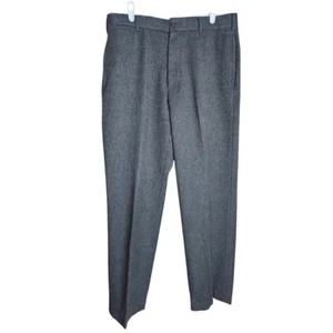 J Crew Pants Mens 32x30 88 Wool 12 Nylon Italian Fabric Gray Classic Flat Front - Picture 1 of 4