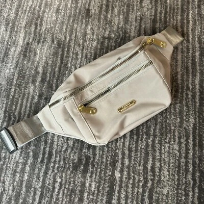 Mini Belt Bag Gray Adjustable Strap Small Waist Bag Fanny Pack Crossbody New - Image 1 of 4