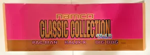 Letrero de juego vintage 1996 Namco Classic Collection Vol 2 Pac Man 30" x 10" - Imagen 1 de 8