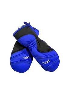 HEAD Youth Kids Ski Mittens Insulated Gloves Blue Black Size Small - Picture 1 of 6