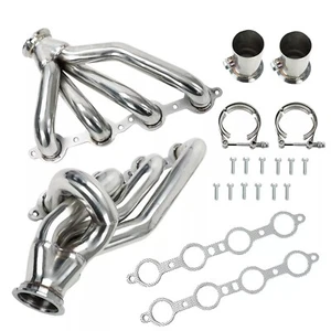 For LS Swap S10 LS1 LS2 LS3 LS6 Bel Air Camaro Nova Exhaust Manifold Headers Fit - Picture 1 of 13
