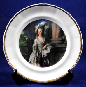 8" Collectable Mrs GRAHAM Von THOMAS Image Porcelain Plate w/ Gold Plated Border - Foto 1 di 8