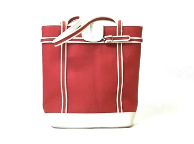 Maxx New York Vintage Bolso de Mano Bolso de Hombro - Rojo/Blanco PVC NUEVO Foto 1 de 4