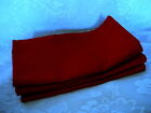 Magnifique lot de 4 serviettes de presse permanentes HOME rouge foncé - Fabriquées en Inde