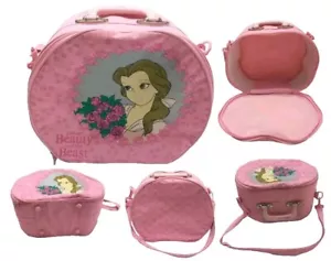 Custodia da viaggio vintage Disney La Bella e la Bestia Barbie borsa portaoggetti bambino pernottamento anni 90 - Foto 1 di 13