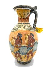Greek Ceramic Amphora Dolphin and The Sacret Prossesion Fresco 10.24 in