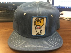 Vintage Esso Drop Man Denim Snapback Trucker Baseball Cap - Picture 1 of 7