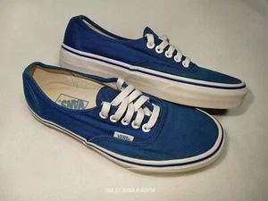 VANS "Off The Wall" Sneakers -  Women's 8 Authentic Royal Blue Great Condition - Picture 1 of 7