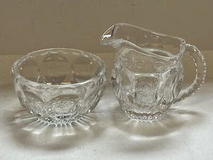 Vintage Crystal Sugar and Creamer Small - Picture 1 of 12