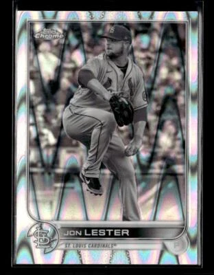 2022 Topps Chrome #187 Jon Lester Black & White RayWave - Image 1 of 2