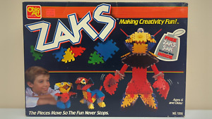 NEW 1987 ZAKS Robot, Fish, Crab, Parrot Building Set, Ohio Art #1300 Vintage Toy