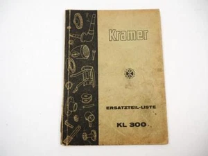 Kramer KL300 Schlepper Ersatzteilliste Ersatzteilkatalog 1964 - Bild 1 von 2