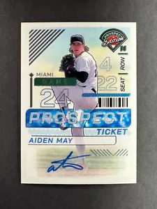 Aiden May 2024 Panini Prospect Edition Ticket Auto #8 - Picture 1 of 2