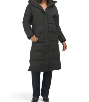 Theory Puffer Coat Hooded Citi Poly Deep Green XS;NWT$695 - Image 1 of 4