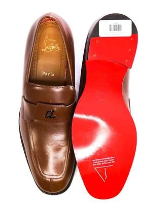$1,100 CHRISTIAN LOUBOUTIN - *VARSIMOC* Brown Leather Loafers US 9 (42EU) - Image 1 of 4