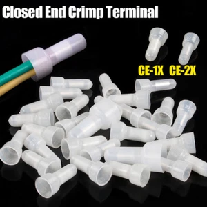 Closed End Insulated Terminal Electrical Audio Auto Speaker Crimp Wire Connector - Picture 1 of 13