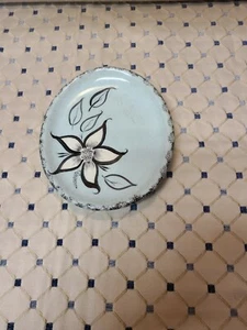 Handmade Decorative Ceramic Plate With Floral Design  - Picture 1 of 4