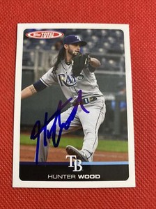 2019 Topps Total Hunter Wood #108 Auto Signed Autograph Rays 