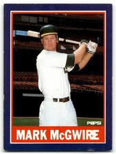 1989 PEPSI MARK MCGWIRE MARK MCGWIRE OAKLAND ATHLETICS #12