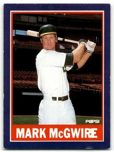 1989 PEPSI MARK MCGWIRE MARK MCGWIRE OAKLAND ATHLETICS #12