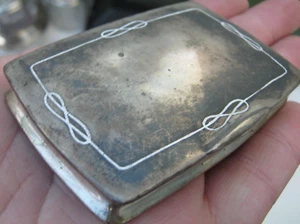 Antique Silver And Enamel Cigarette Case / Box - Possibly Russian ? - Picture 1 of 7