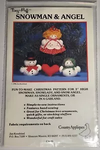 Country Applikationen CA-38 Tiny-Puff Schneemann & Engel VINTAGE 1986 UNBENUTZT - QP5 - Bild 1 von 2