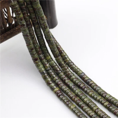 10 hebras 3x6 mm piedra de sangre de dragón natural rondelle espaciador cuentas sueltas joyería Foto 1 de 4