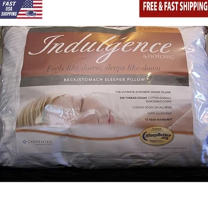 Back Stomach Sleeper Pillow 100 Cotton 500 Thread Count Down Alternative New - Picture 1 of 2
