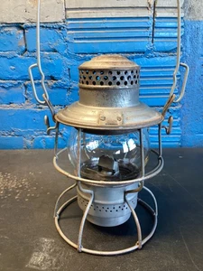 SCHÖNE ADAMS WESTLAKE CO. BALTIMORE & OHIO EISENBAHN LATERNE MIT EMB. B.&O.R.R. GLOBUS - Bild 1 von 21