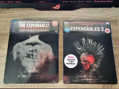 The Expendables 1&2 Blu Ray Steelbook (HMV Exclusive) (New) - Image 1 of 4