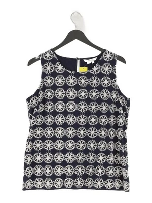 Boden Mujer Camiseta UK 14 Azul 100% Algodón Básico Foto 1 de 4