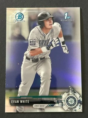 2017 Bowman Draft #BDC-178 Evan White Chrome Refractor Seattle Mariners - Image 1 of 2