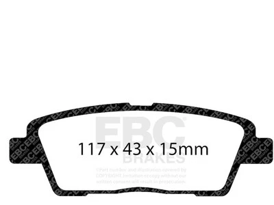 Rear Brake Pad Set For 2015-2016 Hyundai Genesis Coupe ST433TR - Image 1 of 4